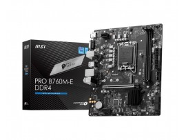 Msi PRO B760M-E DDR4 Micro ATX Motherboard INTEL B760 HDMI/VGA LGA 1700