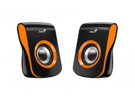 Genius SP-Q180 Computer Speakers USB Orange Band 6W 150Hz-20KHz 3.5 mm