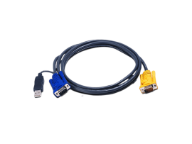 ATEN 2L-5206UP USB KVM Cable with Built-In PS/2 to USB Converter (20') 6M