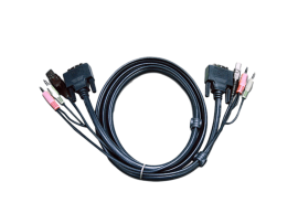 Aten 2L-7D03U 3M USB DVI-D Single Link KVM Cable USB male Audio plugs 2