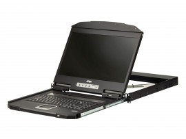 Aten CL3100 Ultra Short Depth Single Rail WideScreen LCD Console (USB,VGA) SPHD