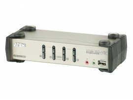 Aten CS1734B 4-Port PS/2-USB VGA/Audio KVMP Switch with OSD USB Type A Female