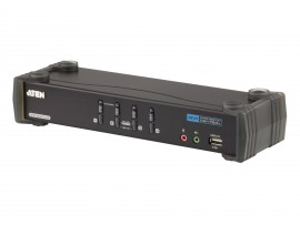 Aten CS1784A 4-Port USB DVI Dual Link/Audio KVMP Switch 3.5mm USB Type A DC Jack