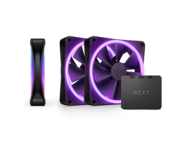 NZXT F120 RGB DUO Triple Pack Black 3-Fans FDB 1800 RPM 12V DC, 0.13A, 1.56W