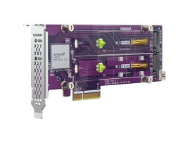 QNAP Dual M.2 22110 / 2280 PCIe Gen3 x4 NVMe SSD Expansion Card Up to 32 Gb/s