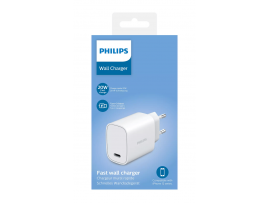 Philips Wall Power Charger White DLP4329C/12 USB-C 20W phone up to 50% in 30 min