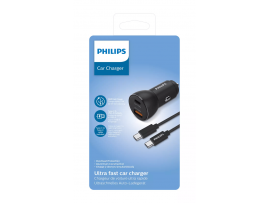 Philips Car Fast Power Charger DLP2521C/00 36W 2 inputs 1C 1A 1m Type-C cable