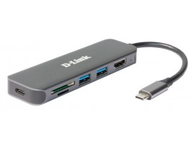 D-Link DUB-2327 - Notebook Dock/Port Replicator, Wired, USB Type-C, Grey 2 Years