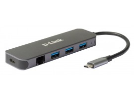 D-Link DUB-2334 - Notebook Dock/Port Replicator, Wired, USB, Type-C, Grey 2Years