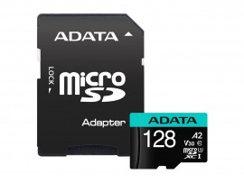 ADATA 128GB Premier Pro microSDXC UHS-I U3 / Class 10 V30 A2 Memory Card with SD