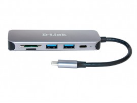 D-LINK DUB-2325 - Hub with 2 USB 3.0 ports, 1 USB Type-C port , SD/microSD Card