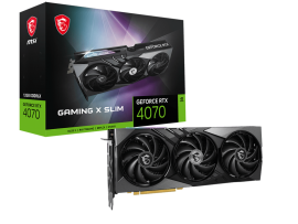 MSI GeForce RTX 4070 GAMING X SLIM Graphics Card GDDR6X 12GB 192 bit HDMI DP