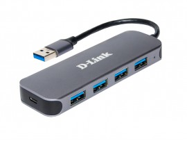 D-Link DUB-1341/C2A, Black Hub (splitter) USB 3.0 4 ports Active Super Speed