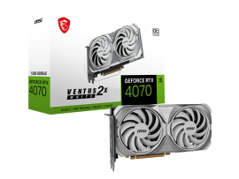 MSI VENTUS GeForce RTX 4070 2X WHITE 12G OC - Video Card, NVIDIA, 12GB, GDDR6X