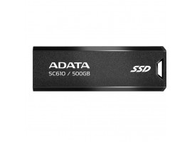 Adata SC610 500GB USB 10Gbps Type-A Black External SSD Up to 550MB/s