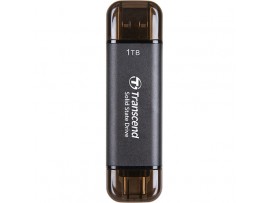 Transcend 1TB ESD310 USB 3.2 Gen 2 Portable SSD (Black) Up to 1050 MB/s 3D NAND