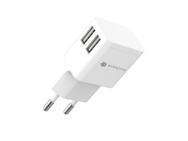 Miracase USB wall charger 2.4A White Quality wall charger with 2 USB inputs