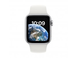 Apple Watch SE 2nd Gen GPS + Cellular 40mm Silver Aluminium Case White Band