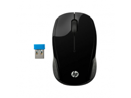 HP 2.4 GHz Wireless Optical Mouse Black Nano Dongle 200 1000 dpi X6W31AA