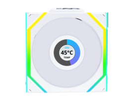 Lian-Li UNI SL Wireless LCD 120mm Reverse White Case Fan 1900 RPM 12RSLLCD1W1W