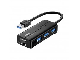 UGREEN USB-A to USB-A3.0 x3 + 1G LAN Hub