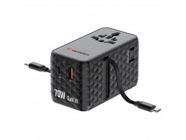 Verbatim Charge 'n' Travel 70W GaN III Universal Travel Adapter
