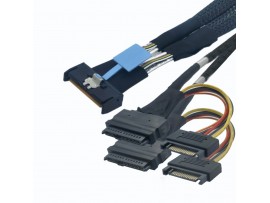 IPPON MCIO X8 to 2xSFF-8639 U.2 65cm Cable