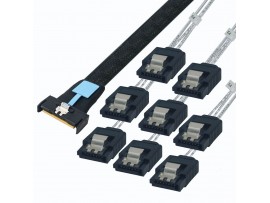 IPPON MCIO X8 to 8xSATA 50cm Data cable