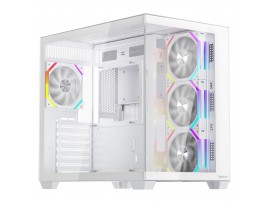 1StPlayer BV7 White PC Case Computer Mid Tower Micro ATX ARGB