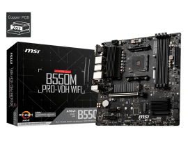 MSI B550M PRO-VDH WIFI AMD Socket AM4 DDR4 Micro-ATX