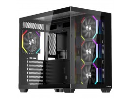 1StPlayer BV7 Black PC Case Computer Mid Tower Micro ATX 170mm ARGB