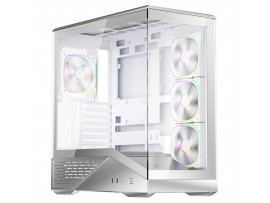 1stPlayer GM7 Silver ATX PC Gaming Case Panoramic Tempered Glass 4x ARGB Fans