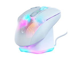 Turtle Beach Roccat Kone XP Air Wireless Gaming Mouse White RGB Charging Dock