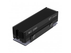 Coolleo M.2 2280 NVMe SSD Heat Sink Cooler Aluminum Copper Dual Pipe Black CL-V3