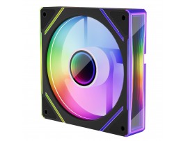1stPlayer FC 120mm ARGB Case Fan Black Infinity Mirror 4-Pin PWM Quiet Cooling