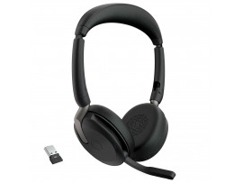 Jabra Evolve2 65 Flex UC USB-A Wireless Stereo Headset ANC Charging Pad