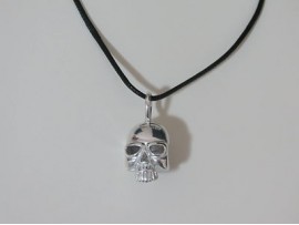 FLO Fashion Men Jewelry Skull Perfume Pendant Necklace Chain Fragrance SILVER