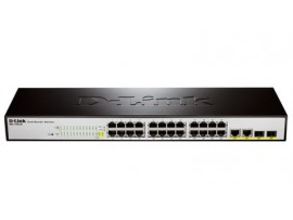 D-Link 24-Port 10/100Mbps 2 Gigabit SFT Ethernet LAN Metal Switch DES-1100-26