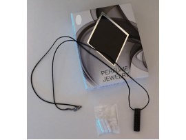 FLO Men Fashion Jewelry Cylinder Perfume Pendant Necklace Chain Fragrance BLACK