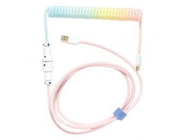 Ducky Coiled USB-A to USB-C Cotton Candy Cable 4711394391358