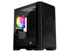 1StPlayer T5 4X ARGB 120mm Black PC Case Micro ATX T5-BK-4F7