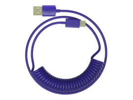 1StPlayer USB-A to USB-C Spring up to 2.5m Cable Purple Blue 6974418981739