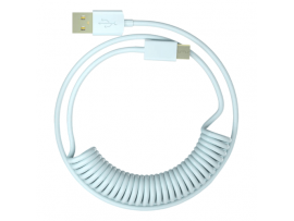 1StPlayer USB-A to USB-C Spring up to 2.5m Cable Sky Blue 6974418981715