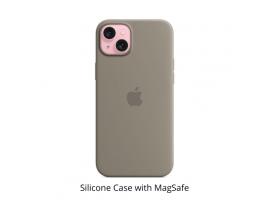 Apple Silicone Case with MagSafe for iPhone 15 Plus Series Clay MT133ZM/A