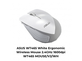 ASUS WT465 White Ergonomic Wireless Mouse 2.4GHz 1600dpi WT465 MOUSE/V2/WH