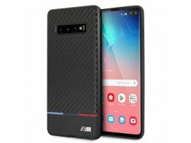 CG MOBILE Galaxy S10+ Plus BMW M Logo Carbon PU Leather Hard Case Cover Black