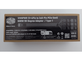 Cooler Master 650mm 90° 12VHPWR 12+4 Pin Type-1 Cable Adapter CMA-NFPC16XXBK1-GL