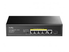 Cudy GS1005PTS1 5 Port 1GB POE 1XSFP 120W Unmanaged switch 100/1000 1×SFP 1×GbE
