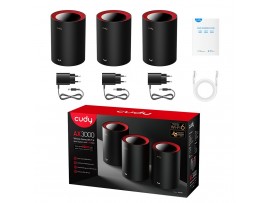 Cudy M3000 3-Pack Mesh Wi-Fi Systems, Dual-band (2.4 GHz / 5 GHz) Wi-Fi 6
