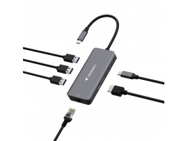 Verbatim USB-C Essentials Multiport Hub 6 Port HDMI 4K RJ45 Gigabit SD TF 32157
